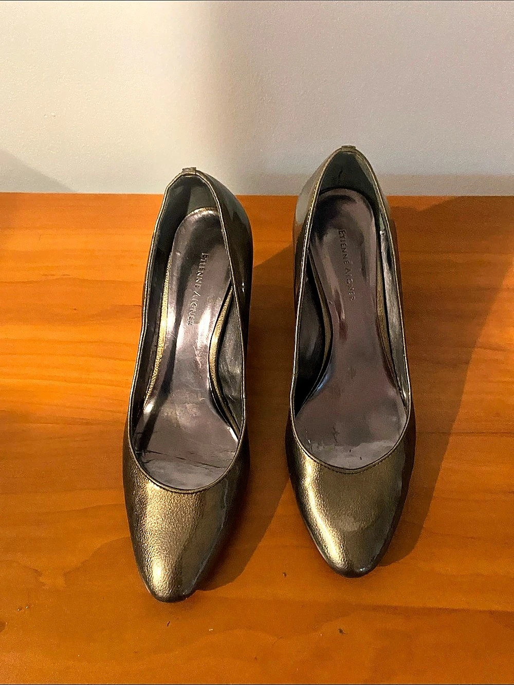Etienne Aigner Pointed Toe Heels in Brown